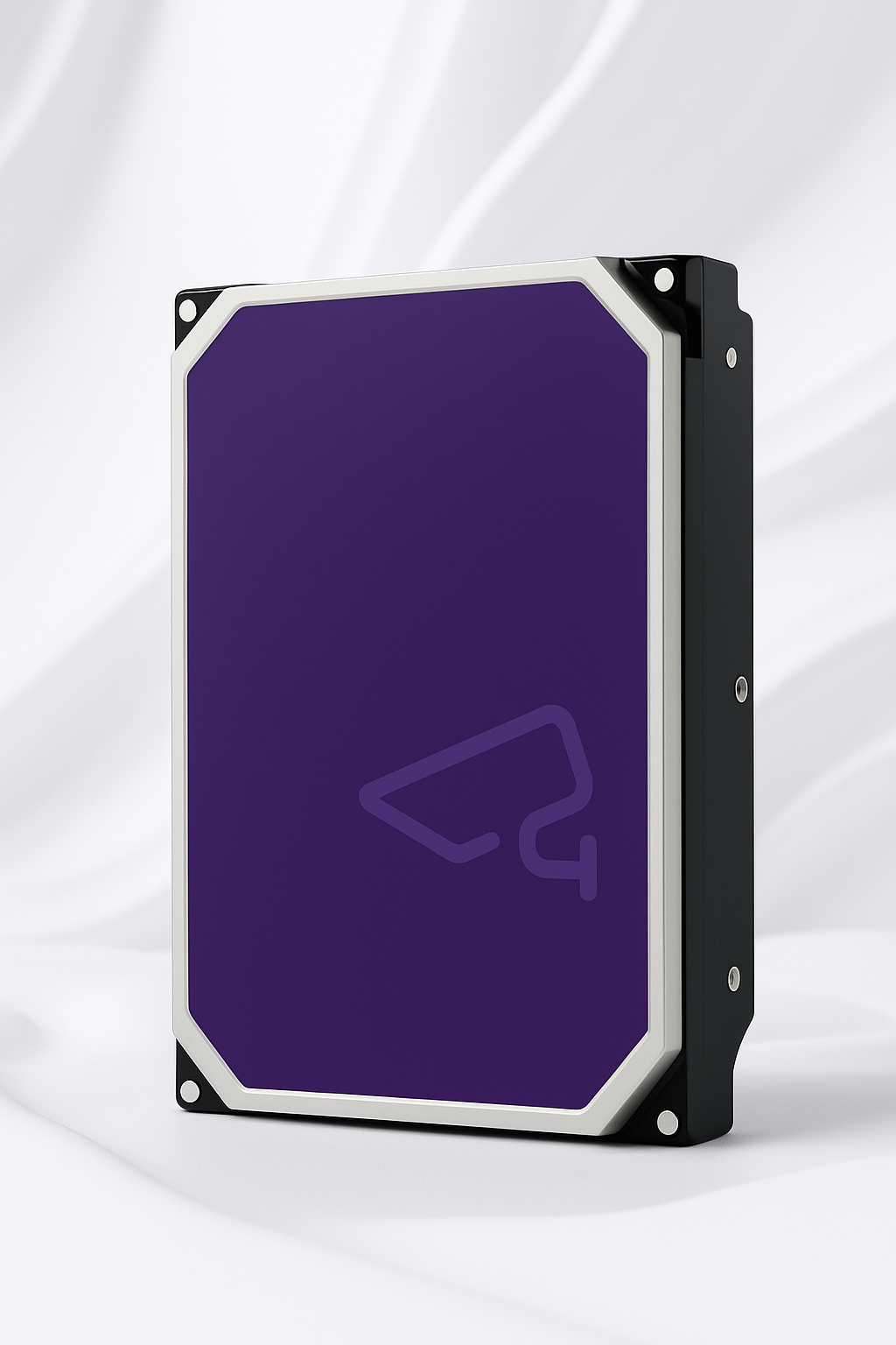 Disco rígido roxo em destaque